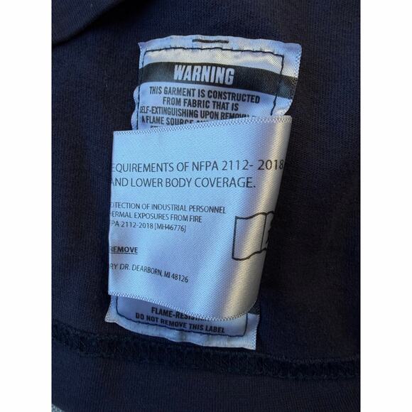 Carhartt FR Medium Long Sleeved Shirt Navy - Picture 5 of 9